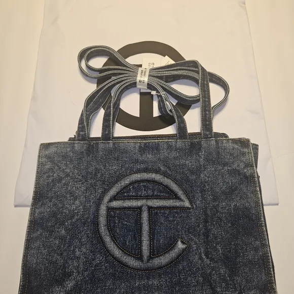 Telfar- Medium Denim Shopper - Blue - Picture 3 of 16